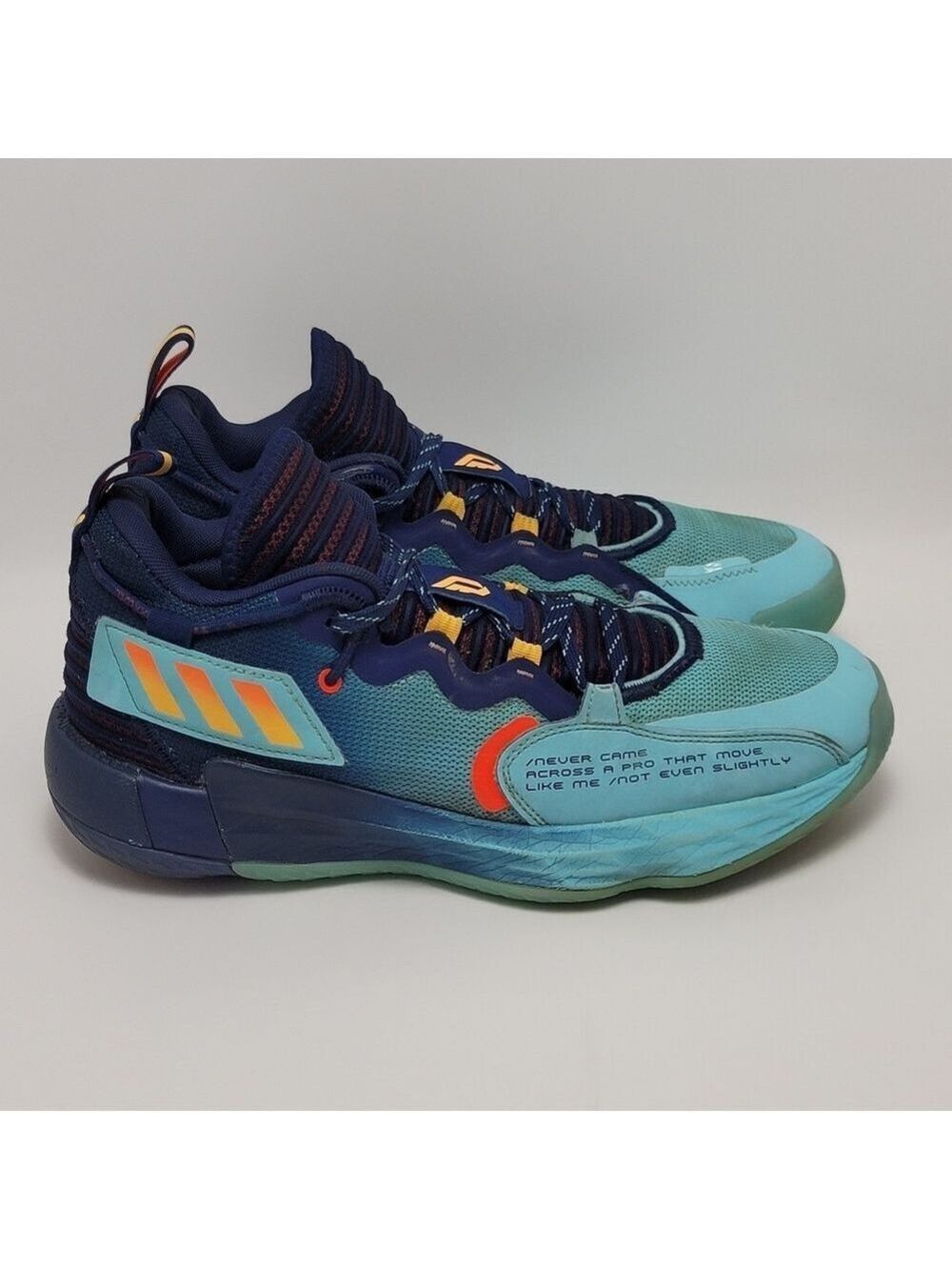 Adidas Dame 7 EXTPLY Blue Athletic Lace Up Sneakers Size 9